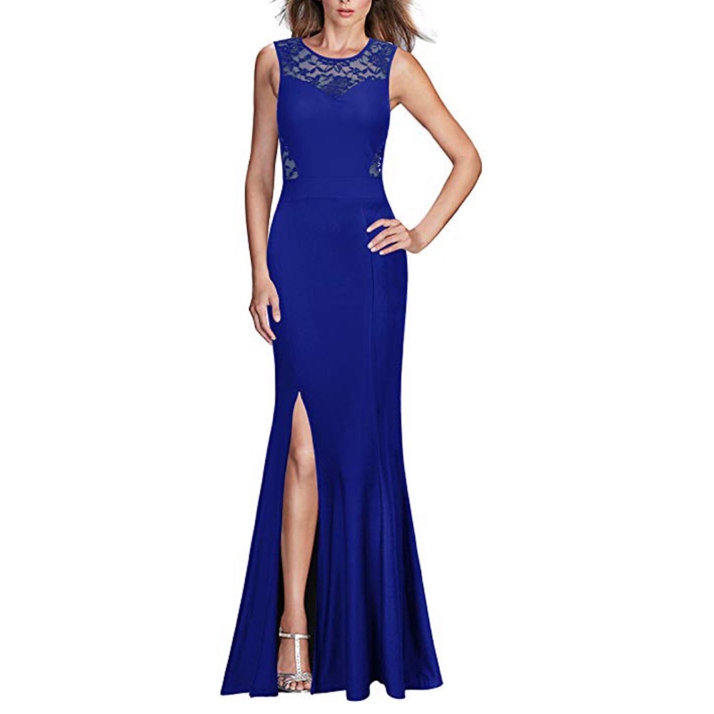 Royal Blue Bodycon Maxi Dress